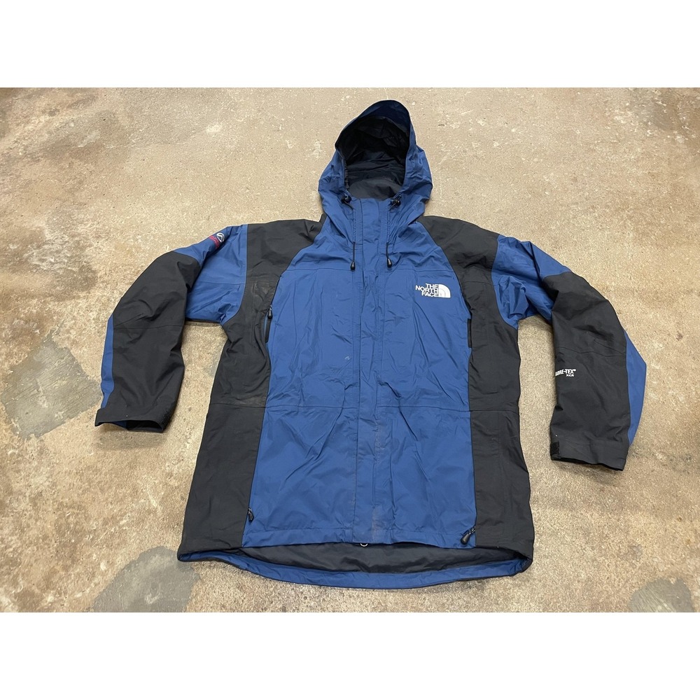 The North Face Summit Series Gore-Tex XCR Jacket Mens Large Blue Black Hooded‎